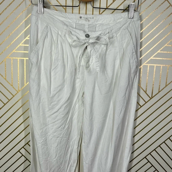House of Harlow 1960‎ White Cropped Drawstring Pants Size US Small - Picture 2 of 12